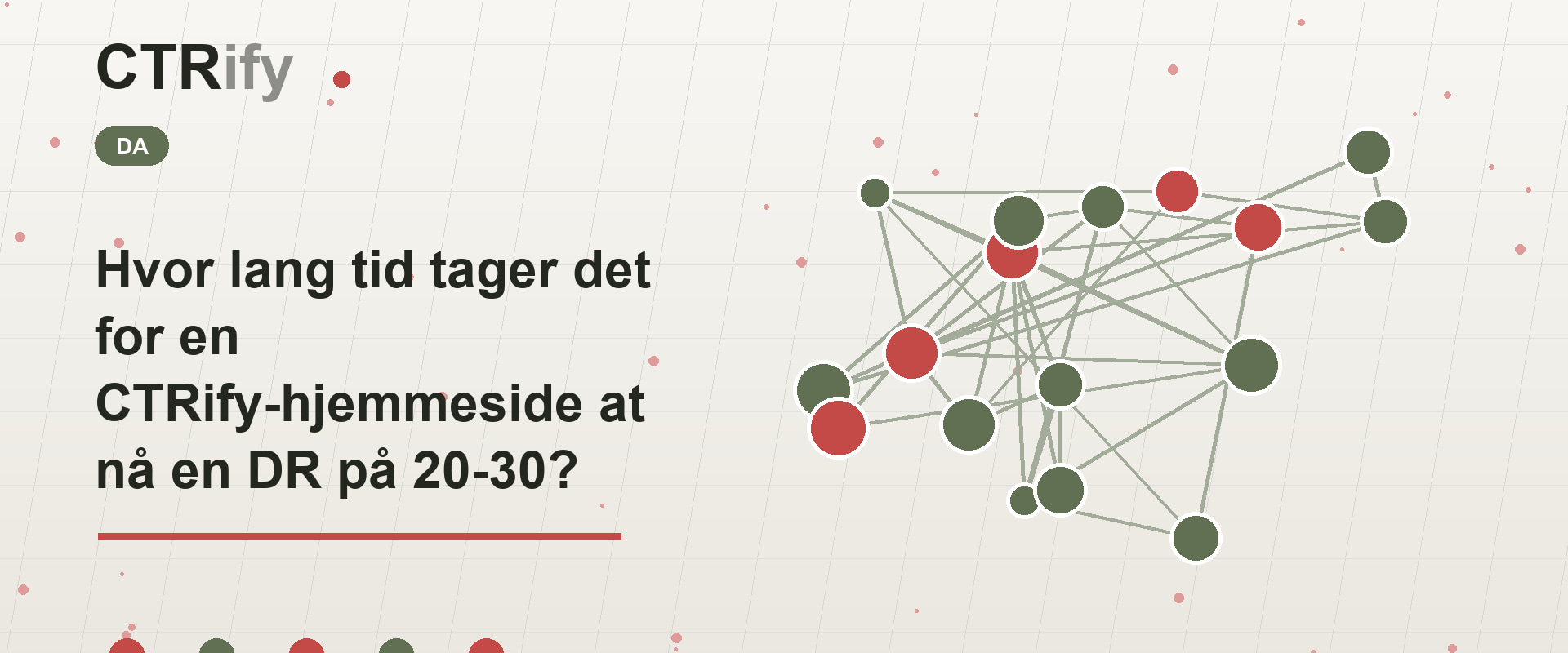 Hvor lang tid tager det for en CTRify-hjemmeside at nå en DR på 20-30?