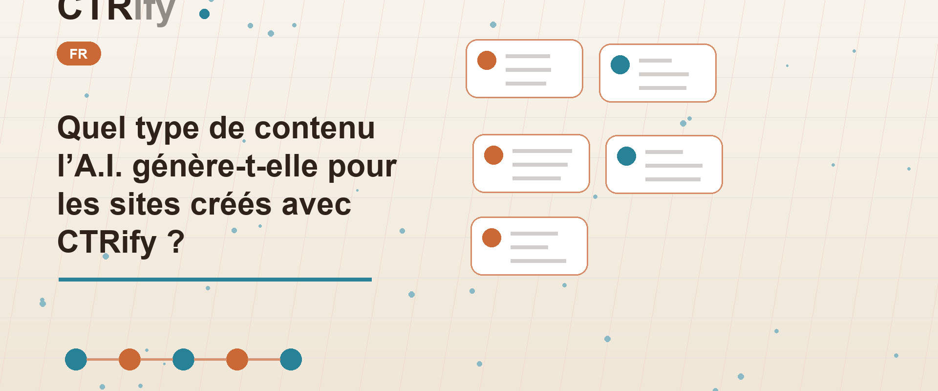 Quel type de contenu l’A.I. génère-t-elle pour les sites créés avec CTRify ?