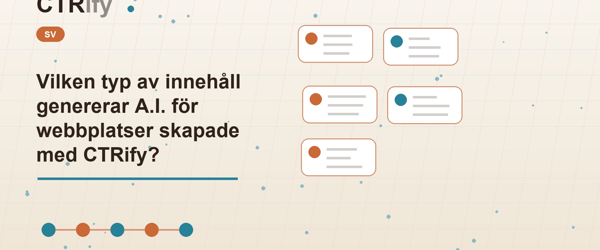 Vilken typ av innehåll genererar A.I. för webbplatser skapade med CTRify?