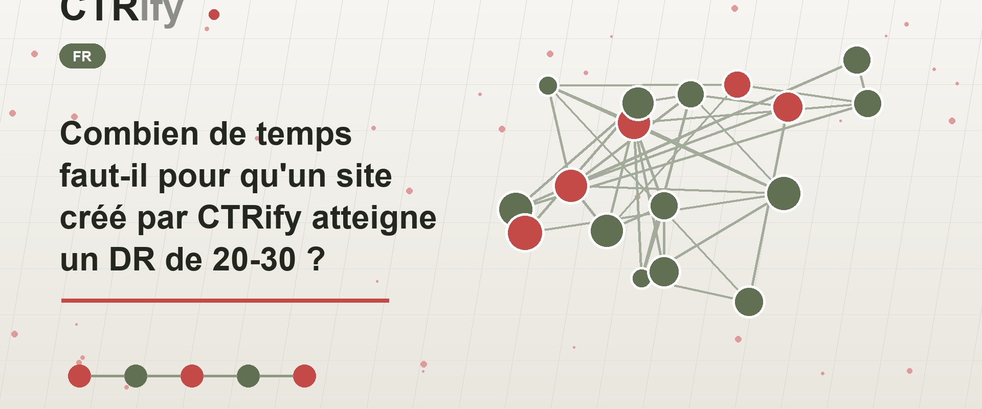 Combien de temps faut-il pour qu'un site créé par CTRify atteigne un DR de 20-30 ?