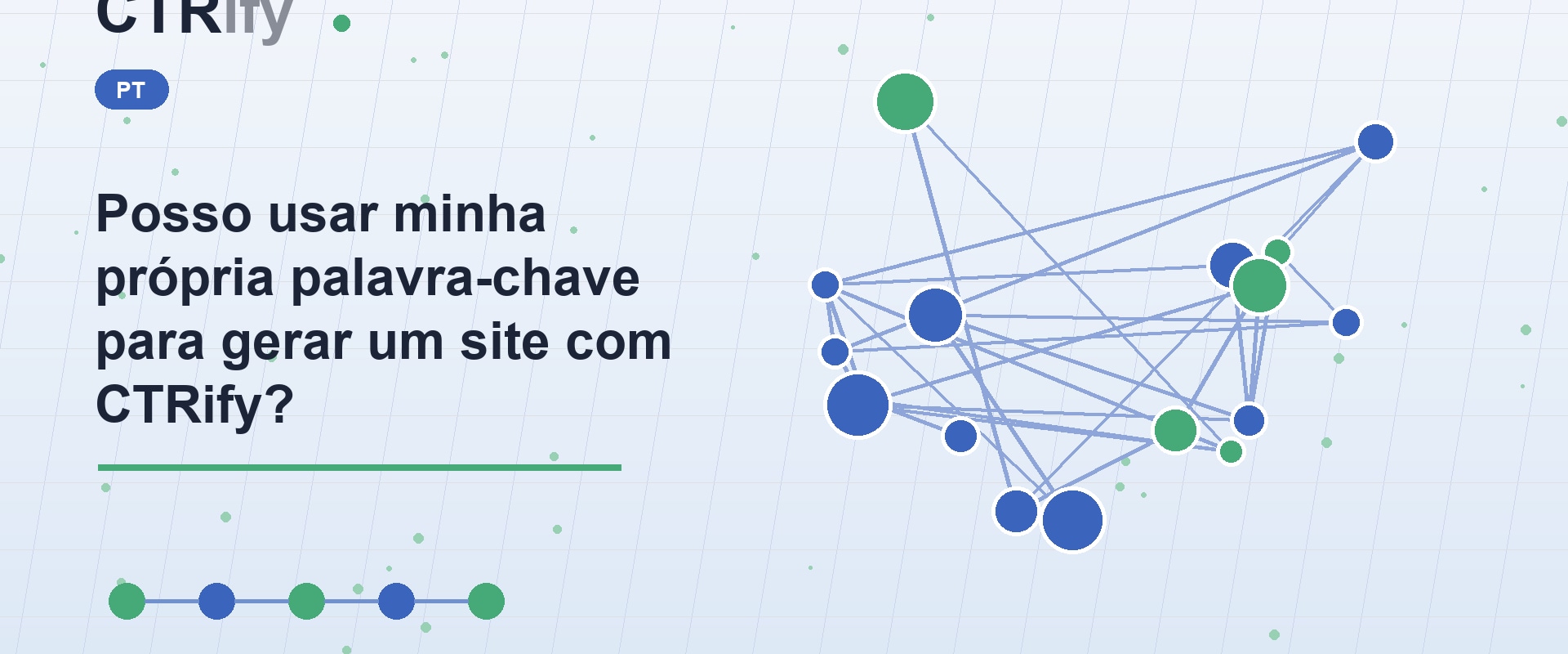 Posso usar minha própria palavra-chave para gerar um site com CTRify?