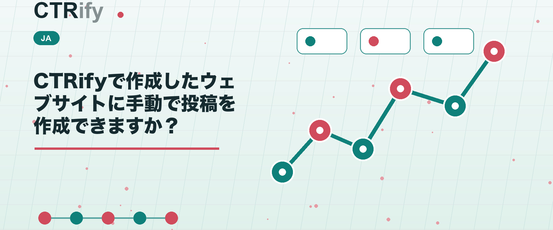 CTRifyで作成したウェブサイトに手動で投稿を作成できますか？
