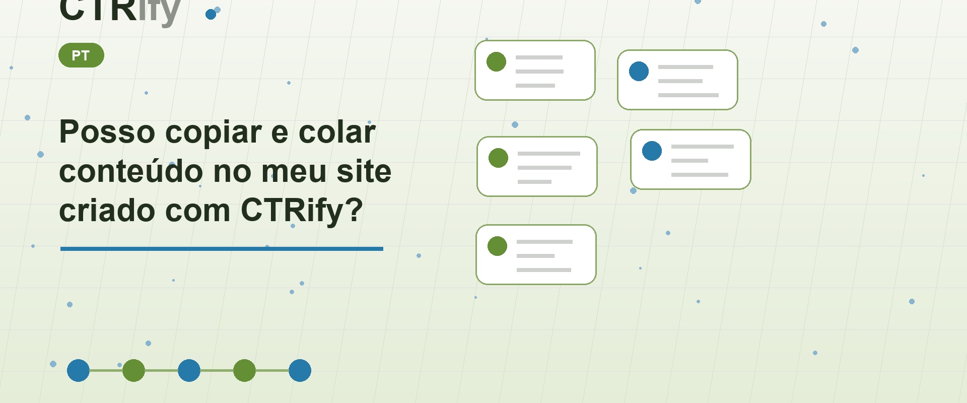 Posso copiar e colar conteúdo no meu site criado com CTRify?