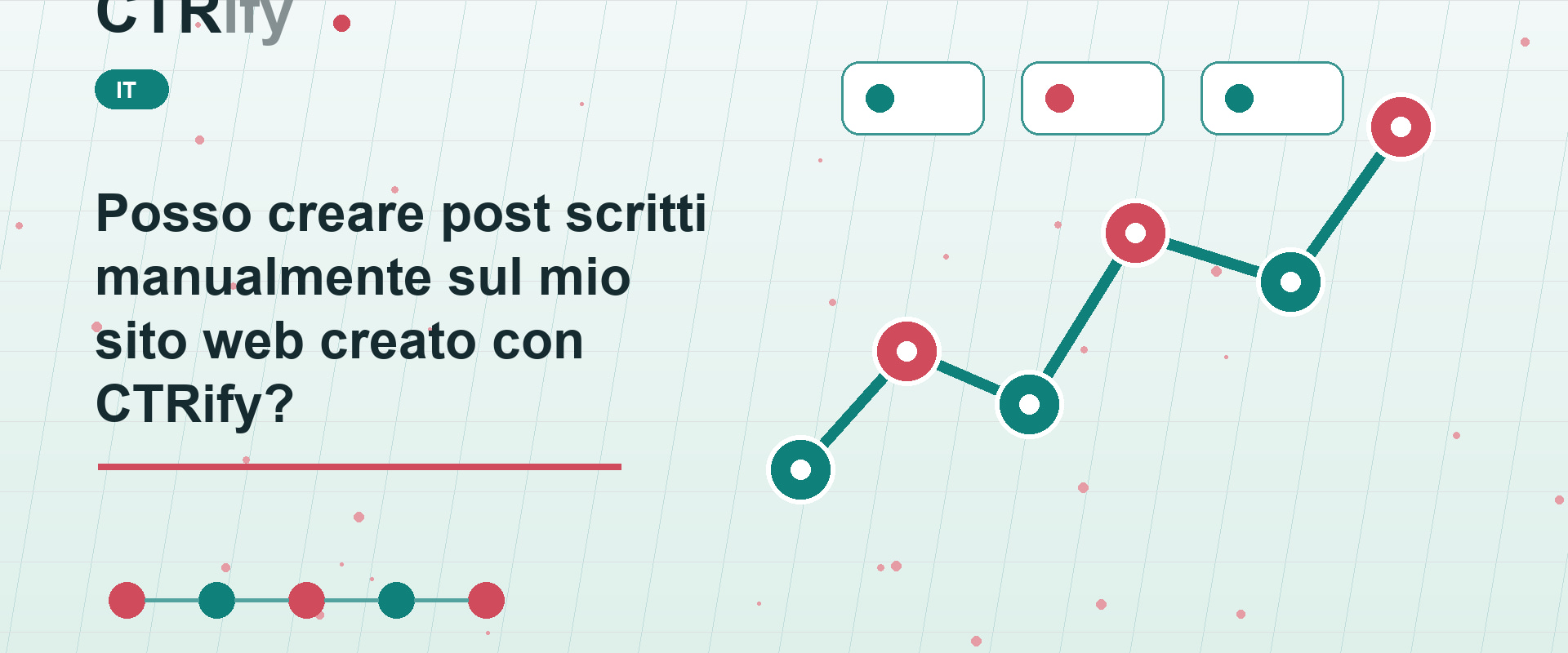 Posso creare post scritti manualmente sul mio sito web creato con CTRify?