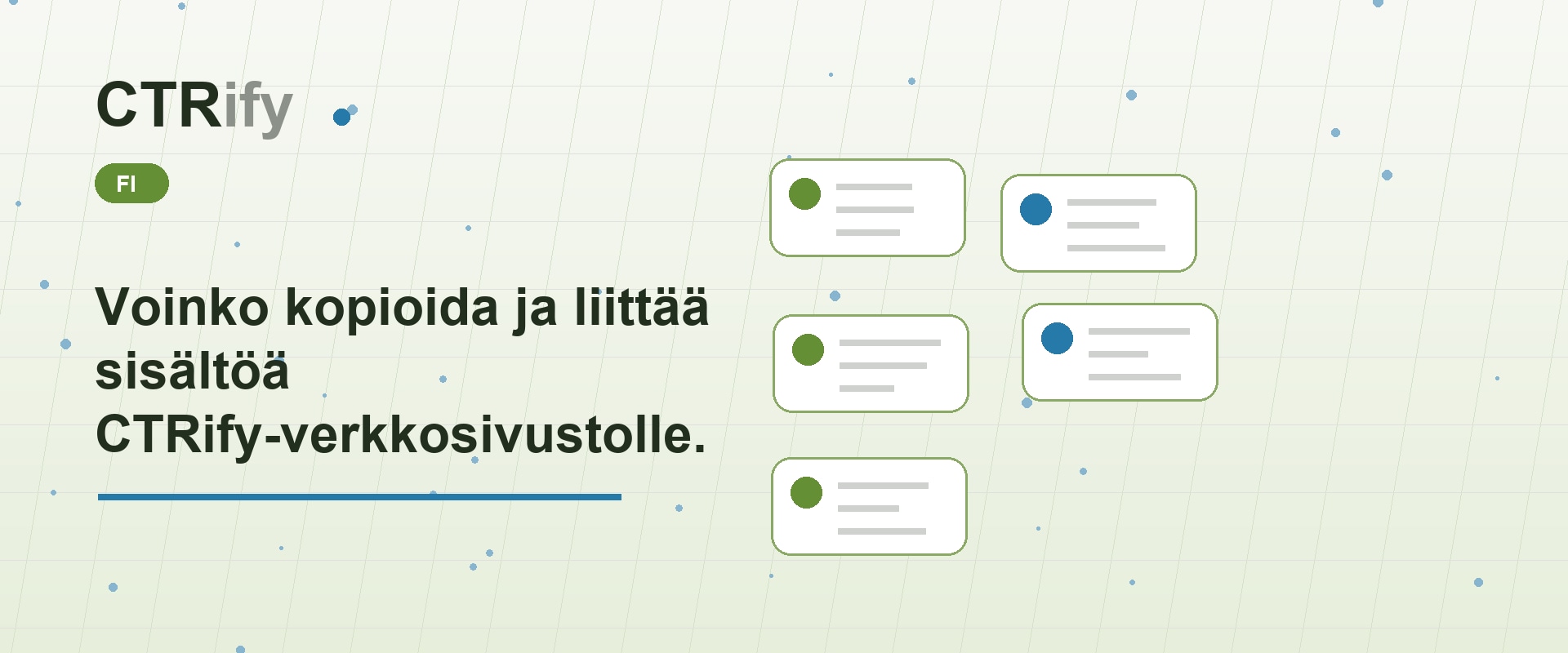 Voinko kopioida ja liittää sisältöä CTRify-verkkosivustolleni?