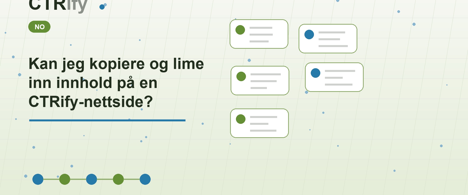 Kan jeg kopiere og lime inn innhold på en CTRify-nettside?