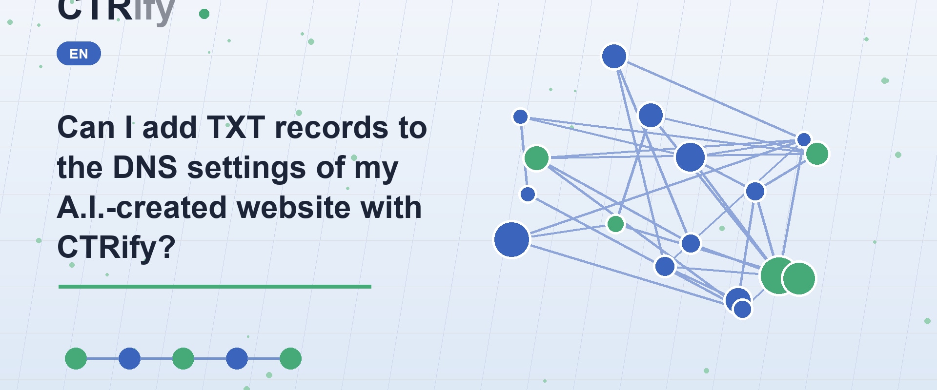 Can I add TXT records to the DNS settings of my A.I.-created website with CTRify?