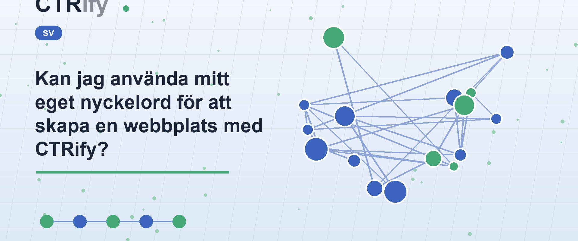 Kan jag använda mitt eget nyckelord för att skapa en webbplats med CTRify?