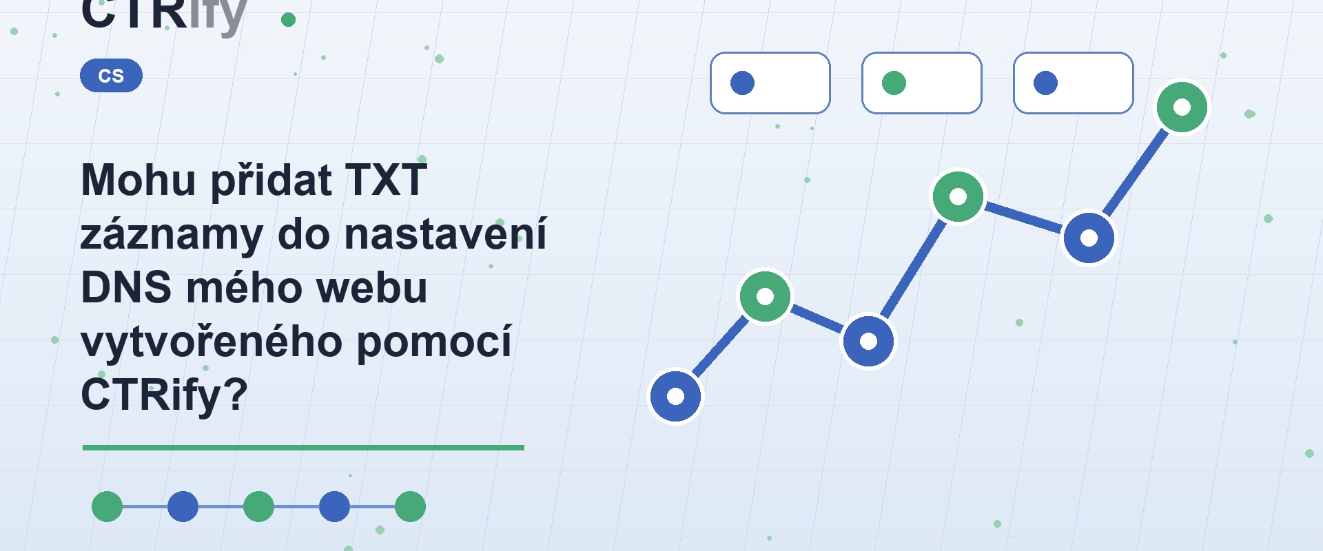 Mohu přidat TXT záznamy do nastavení DNS mého webu vytvořeného pomocí CTRify?
