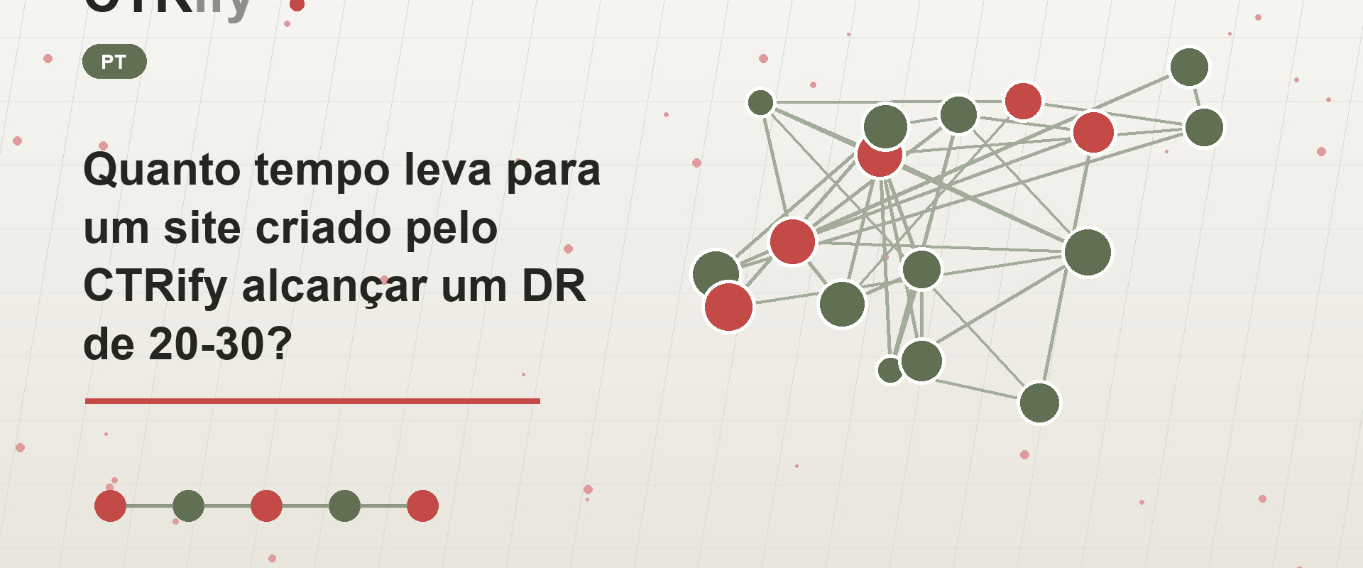 Quanto tempo leva para um site criado pelo CTRify alcançar um DR de 20-30?