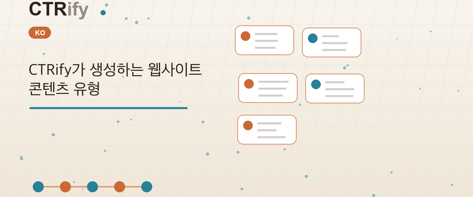 CTRify가 생성하는 웹사이트 콘텐츠 유형