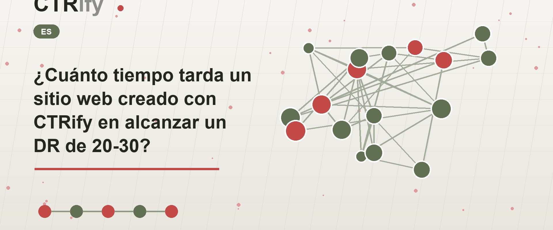¿Cuánto tiempo tarda un sitio web creado con CTRify en alcanzar un DR de 20-30?