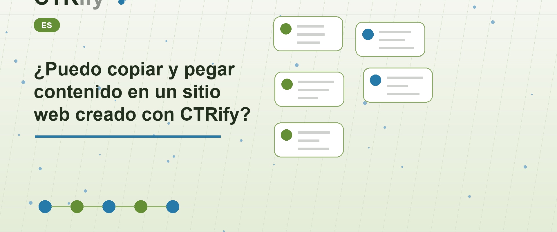 ¿Puedo copiar y pegar contenido en un sitio web creado con CTRify?