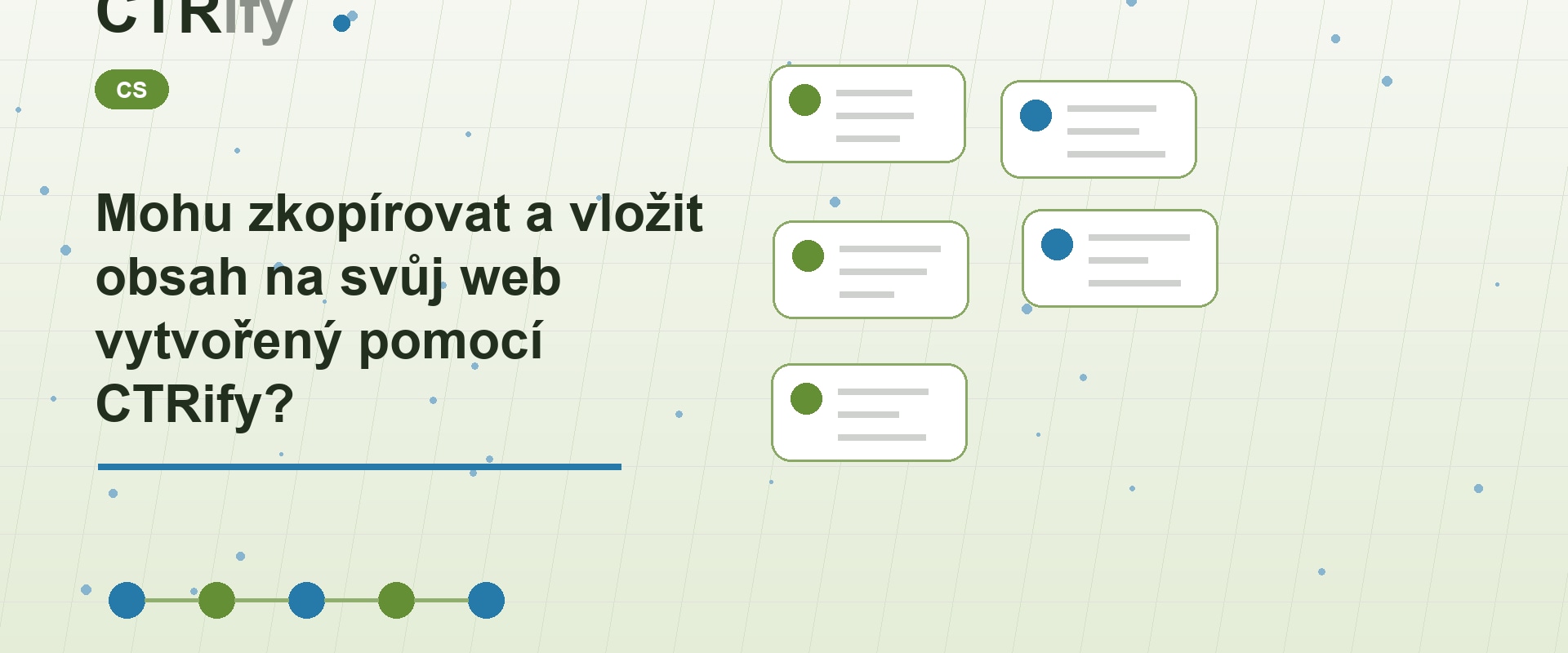 Mohu zkopírovat a vložit obsah na svůj web vytvořený pomocí CTRify?