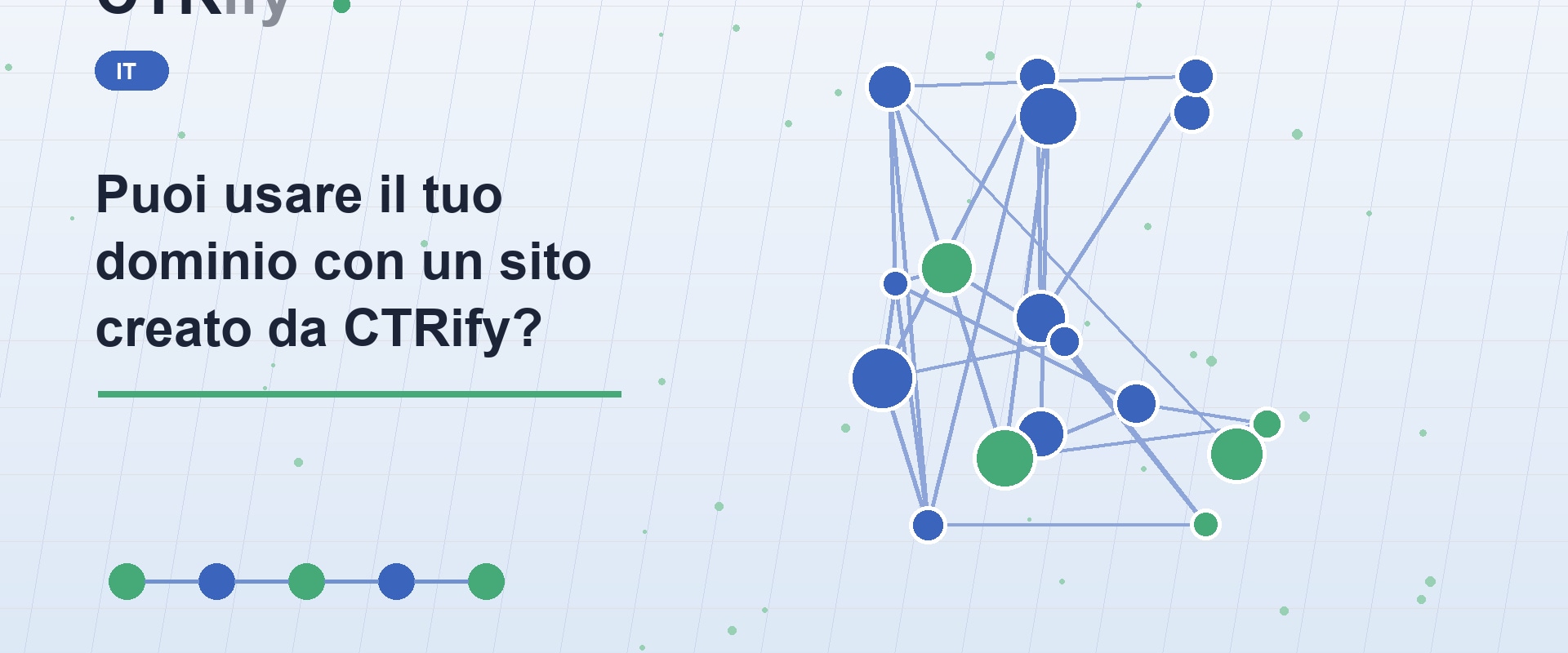 Puoi usare il tuo dominio con un sito creato da CTRify?