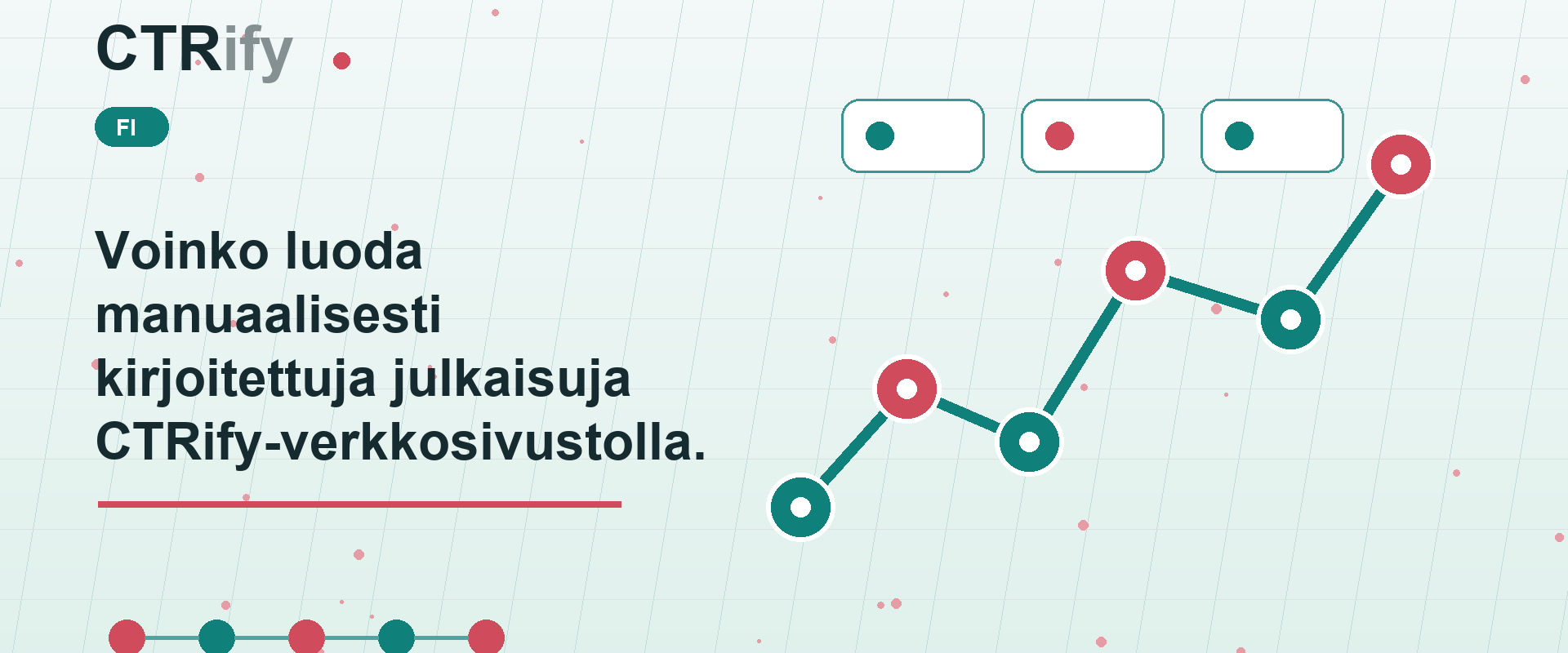 Voinko luoda manuaalisesti kirjoitettuja julkaisuja CTRify-verkkosivustollani?