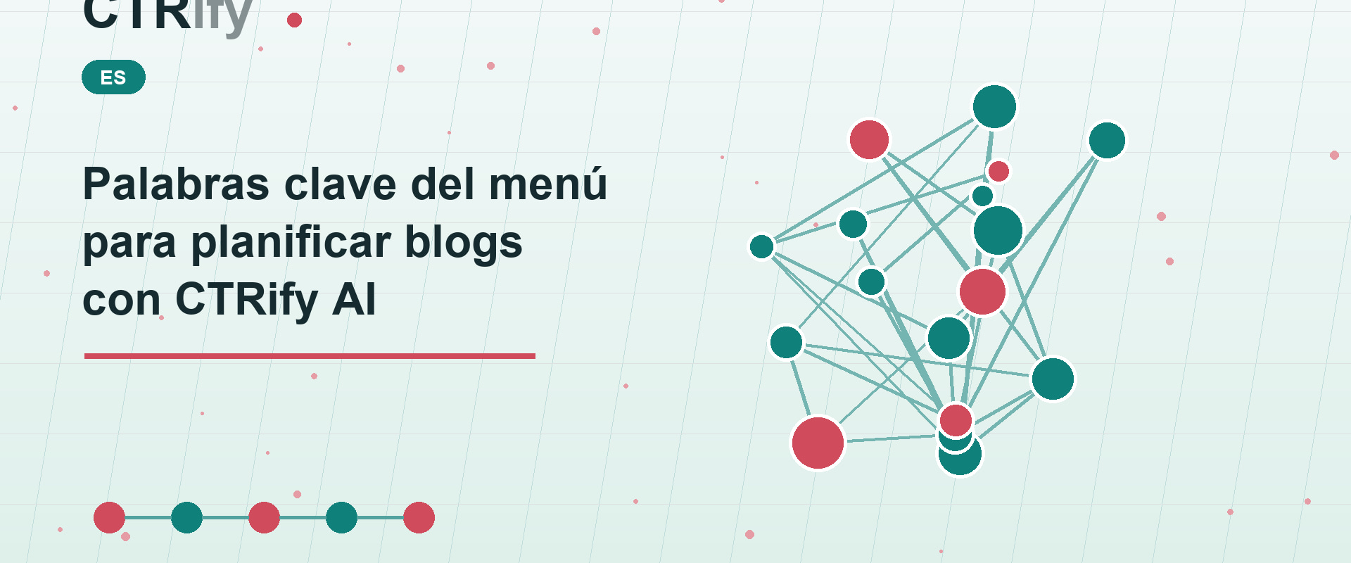 Palabras clave del menú para planificar blogs con CTRify AI