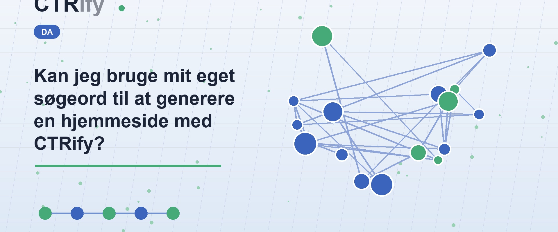 Kan jeg bruge mit eget søgeord til at generere en hjemmeside med CTRify?