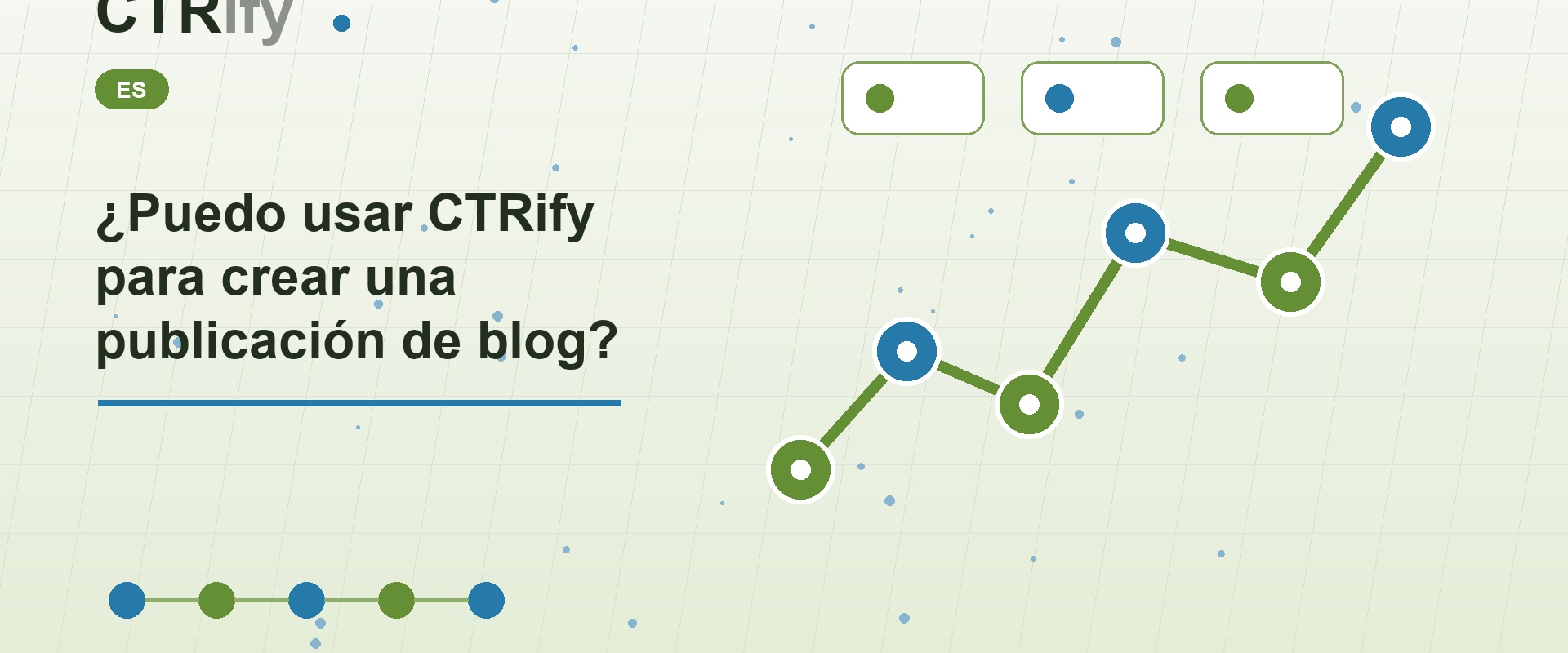 ¿Puedo usar CTRify para crear una publicación de blog?