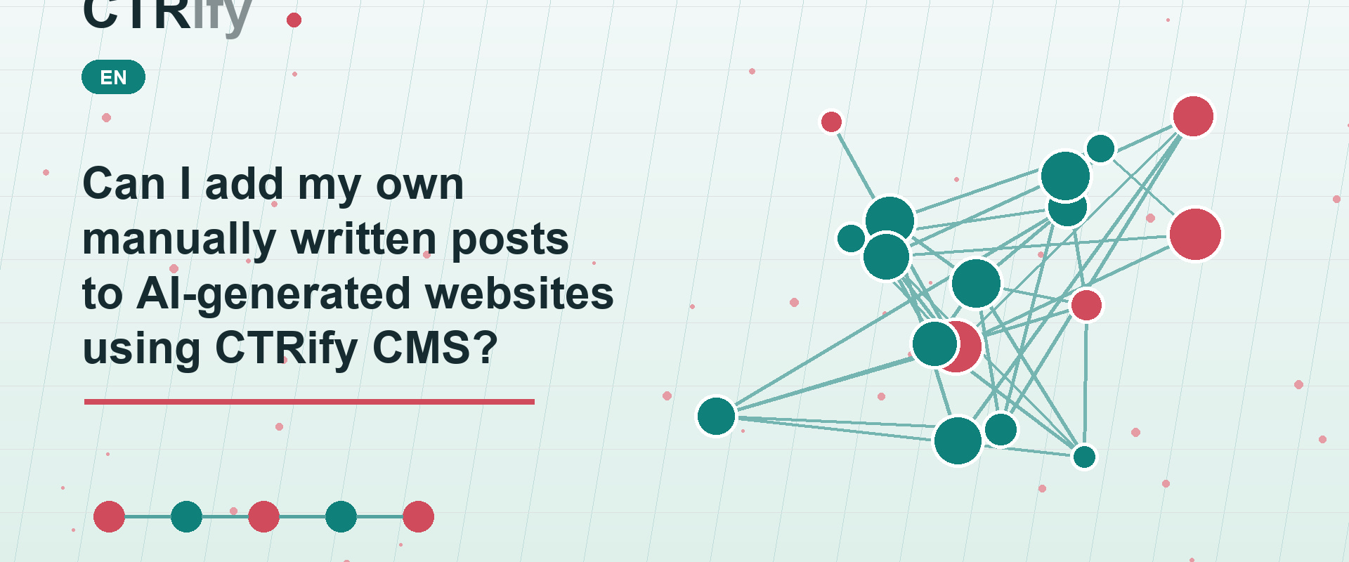 Can I add my own manually written posts to AI-generated websites using CTRify CMS?