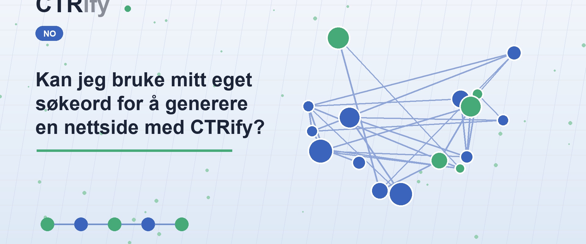 Kan jeg bruke mitt eget søkeord for å generere en nettside med CTRify?