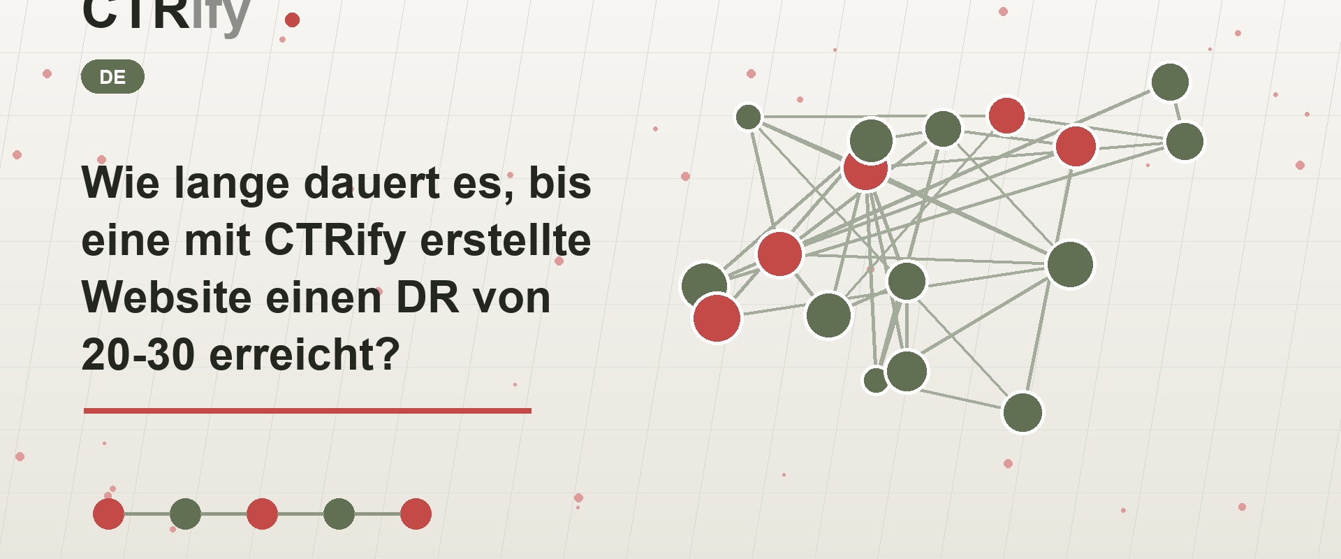 Wie lange dauert es, bis eine mit CTRify erstellte Website einen DR von 20-30 erreicht?
