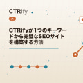 CTRifyが1つのキーワードから完璧なSEOサイトを構築する方法