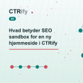 Hvad betyder SEO sandbox for en ny hjemmeside i CTRify