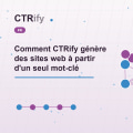 Comment CTRify génère des sites web à partir d'un seul mot-clé