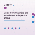 Come CTRify genera siti web da una sola parola chiave