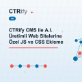 CTRify CMS ile A.I. Üretimli Web Sitelerine Özel JS ve CSS Ekleme
