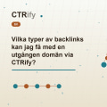 Vilka typer av backlinks kan jag få med en utgången domän via CTRify?