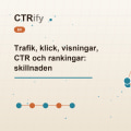 Trafik, klick, visningar, CTR och rankingar: skillnaden
