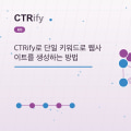 CTRify로 단일 키워드로 웹사이트를 생성하는 방법