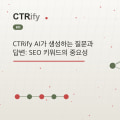 CTRify AI가 생성하는 질문과 답변: SEO 키워드의 중요성