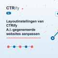 Layoutinstellingen van CTRify A.I.-gegenereerde websites aanpassen