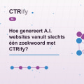 Hoe genereert A.I. websites vanuit slechts één zoekwoord met CTRify?