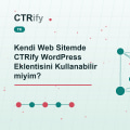 Kendi Web Sitemde CTRify WordPress Eklentisini Kullanabilir miyim?