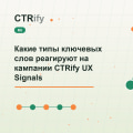 Какие типы ключевых слов реагируют на кампании CTRify UX Signals