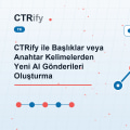 CTRify ile Başlıklar veya Anahtar Kelimelerden Yeni AI Gönderileri Oluşturma