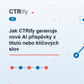 Jak CTRify generuje nové AI příspěvky z titulů nebo klíčových slov