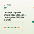 Quali tipi di parole chiave rispondono alle campagne CTRify UX Signals