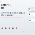 CTRify AI 웹사이트에 맞춤 JS 및 CSS 추가하기