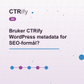 Bruker CTRify WordPress metadata for SEO-formål?