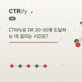 CTRify로 DR 20-30에 도달하는 데 걸리는 시간은?