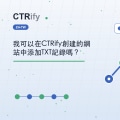 我可以在CTRify創建的網站中添加TXT記錄嗎？