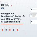 So fügen Sie benutzerdefiniertes JS und CSS zu CTRify AI-Websites hinzu