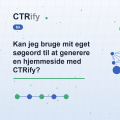 Kan jeg bruge mit eget søgeord til at generere en hjemmeside med CTRify?