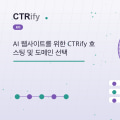 AI 웹사이트를 위한 CTRify 호스팅 및 도메인 선택