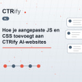 Hoe je aangepaste JS en CSS toevoegt aan CTRify AI-websites